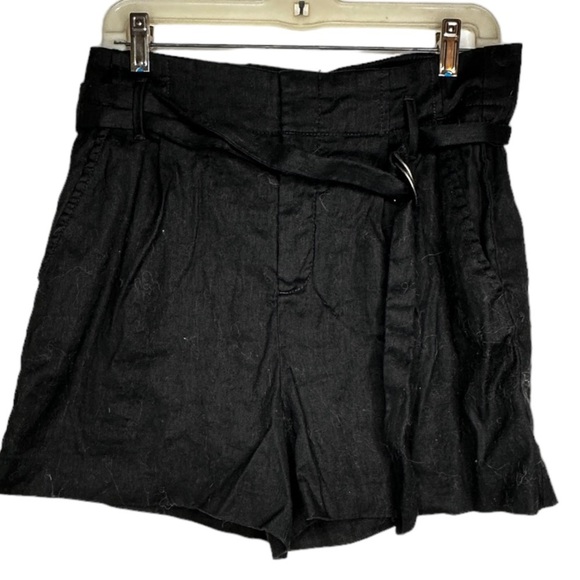 Banana‎ Republic Black Linen Blend Shorts with Belt - Picture 1 of 6